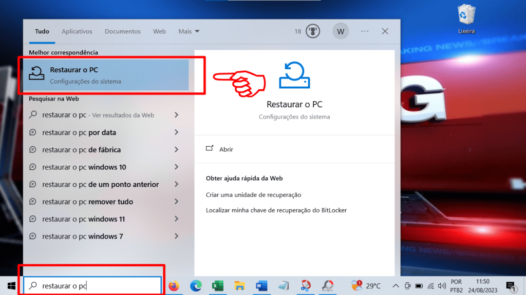 o passo a passo como formatar o PC Windows