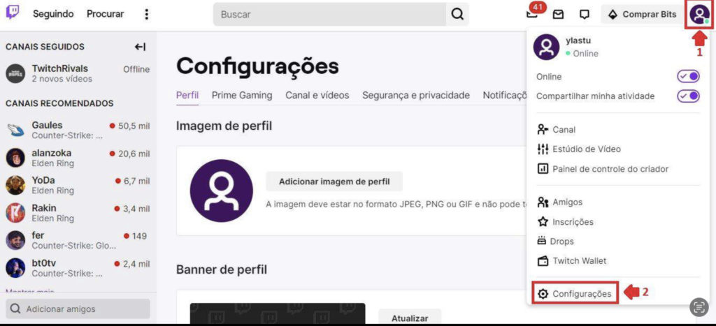 Como configurar Twitch